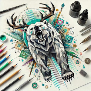 graphic tattoo design ideas circle of life diamond shape symbolising determination
