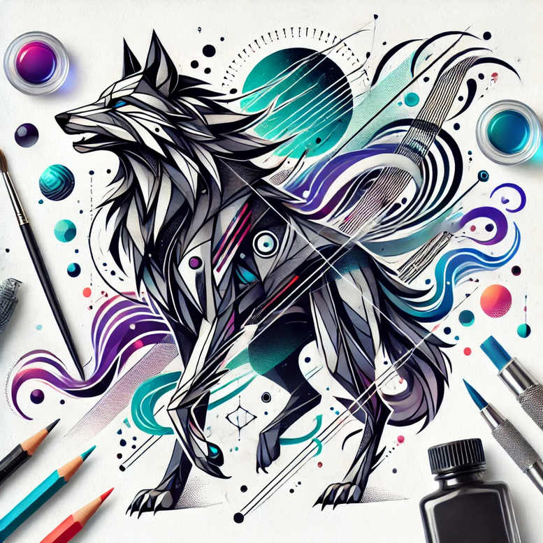 graphic tattoo design ideas orderly vivid color for sternum
