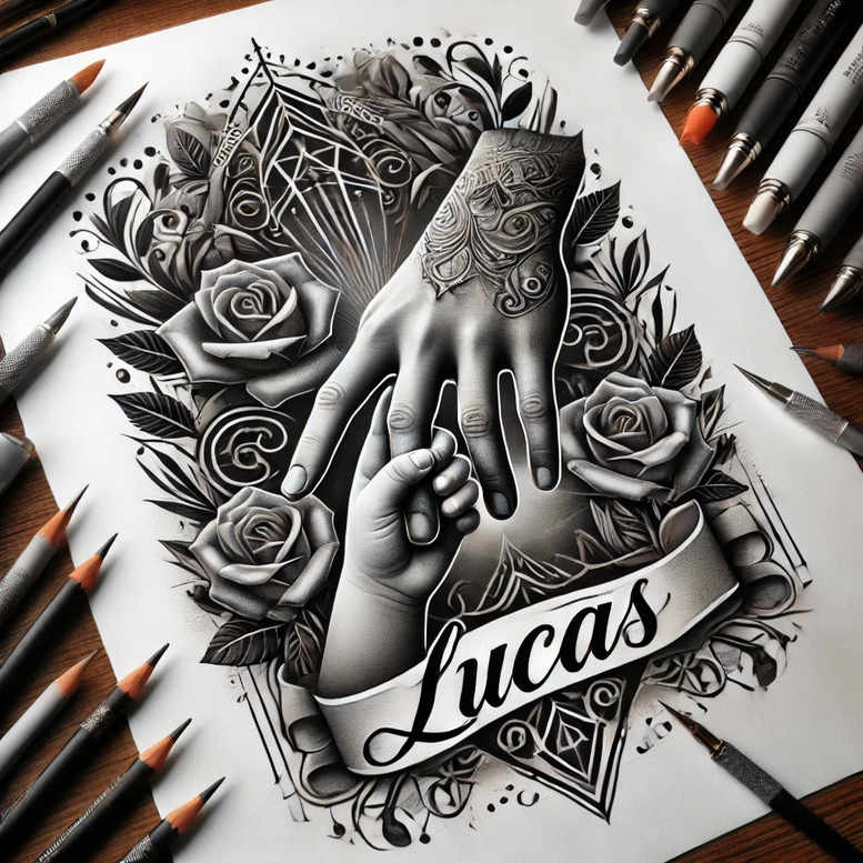 hands-with-energy – tattoo design ideas free ai generated – realism-highlight-detail – for-full-back – Gallery: hands-inkby-ai