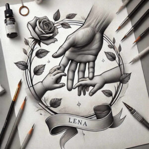 hands-with-shadow – tattoo design ideas free ai generated – surrealism-mysterious – for-outer-arm – Gallery: hands-inkby-ai