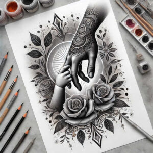 praying-hands – tattoo design ideas free ai generated – realism-delicate-highlight – for-heel – Gallery: hands-inkby-ai