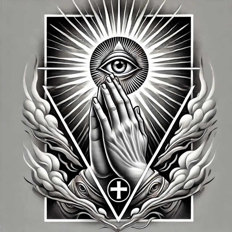 hands tattoo design ideas strong contrast detailed nails stands for strength