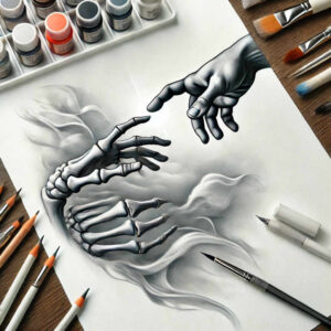 hands tattoo design ideas refined lines interaction for spine