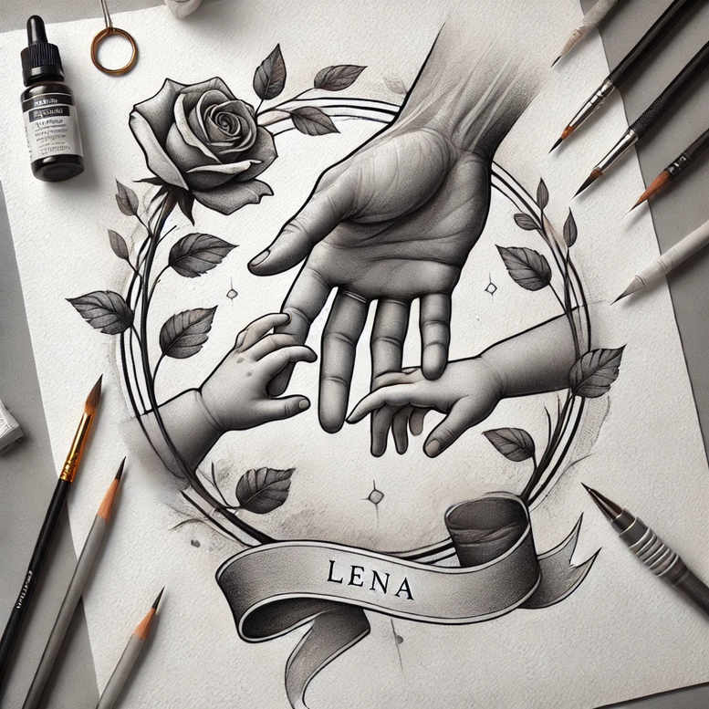 hands tattoo design ideas low-key shadow play for foot