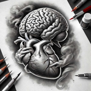hearts tattoo design ideas watercolor-style deep stands for perseverance