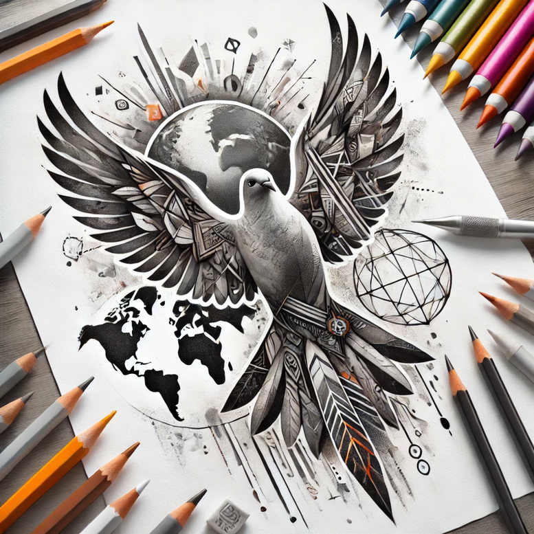 for-women – tattoo design ideas free ai generated – neotraditional-classic-composition – for-back-shoulder – Gallery: holy-spirit-inkby-ai