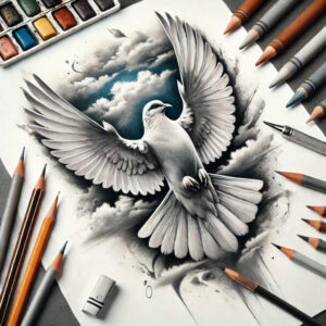 holy-spirit-blessing – tattoo design ideas free ai generated – neotraditional-balanced-tones – for-elbow – Gallery: holy-spirit-inkby-ai