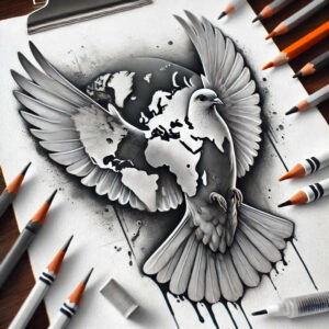 spirit-sign – tattoo design ideas free ai generated – surrealism-chromatic-flux – for-upper-shoulder – Gallery: holy-spirit-inkby-ai