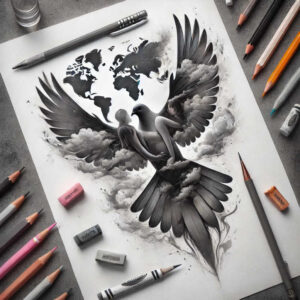 holy-spirit tattoo design ideas Neotraditional dynamic color purity for spine