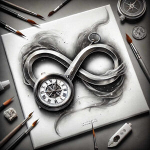 endless-loop-abstract-for-back-of-neck – tattoo design ideas free ai generated – Gallery: infinity-signs-inkby-ai