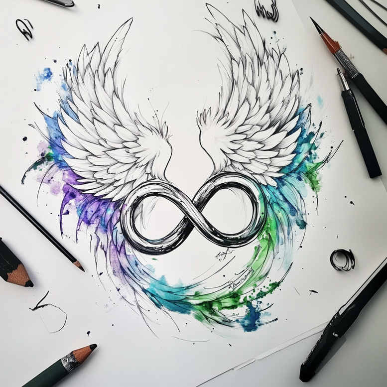 infinity-silhouette-pinprick-for-lower-back – tattoo design ideas free ai generated – Gallery: infinity-signs-inkby-ai