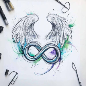 infinity-signs tattoo design ideas quiet flowing for thigh