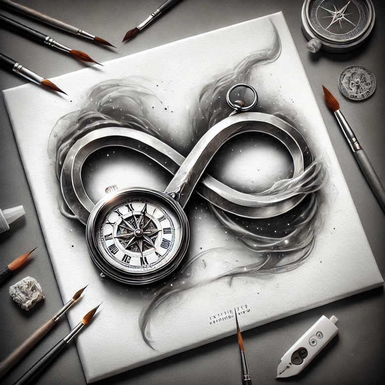 infinity-signs tattoo design ideas precise geometric stands for determination
