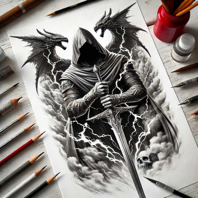 Inne mroczne - Free tattoo design ideas ai genereted - inkby.ai