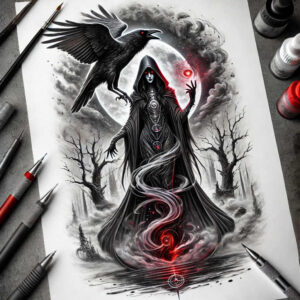 Kruki i wrony - Free tattoo design ideas ai genereted - inkby.ai