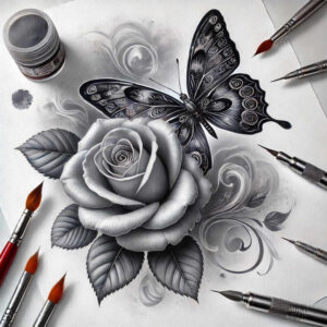 Motyle ćmy ważki - Free tattoo design ideas ai genereted - inkby.ai
