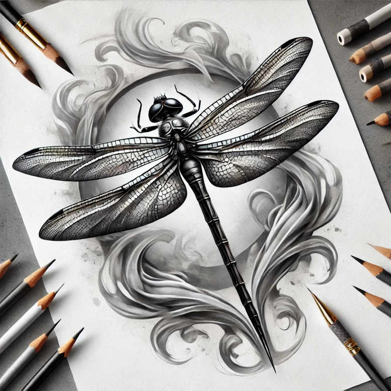 Motyle ćmy ważki - Free tattoo design ideas ai genereted - inkby.ai