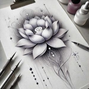 Delikatne kwiaty - Free tattoo design ideas ai genereted - inkby.ai
