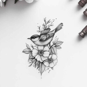 Delikatne kwiaty - Free tattoo design ideas ai genereted - inkby.ai