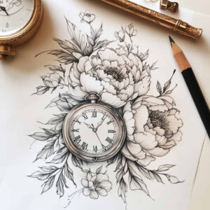 Delikatne kwiaty - Free tattoo design ideas ai genereted - inkby.ai