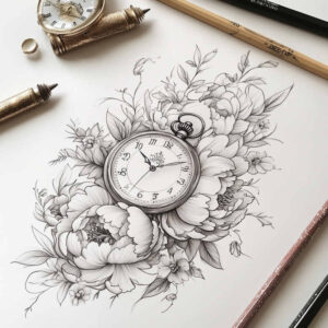 Delikatne kwiaty - Free tattoo design ideas ai genereted - inkby.ai