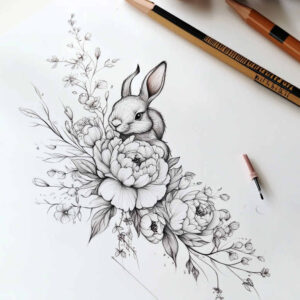 Delikatne kwiaty - Free tattoo design ideas ai genereted - inkby.ai