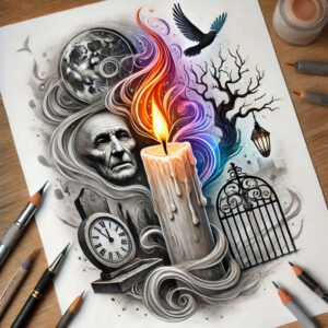 Świece - Free tattoo design ideas ai genereted - inkby.ai