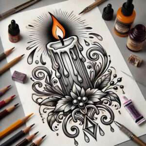 Świece - Free tattoo design ideas ai genereted - inkby.ai