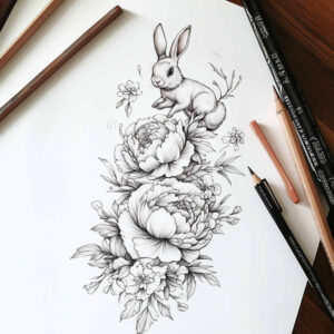 Delikatne kwiaty - Free tattoo design ideas ai genereted - inkby.ai