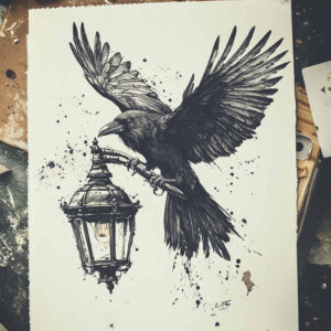 Kruki i wrony - Free tattoo design ideas ai genereted - inkby.ai