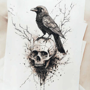 Kruki i wrony - Free tattoo design ideas ai genereted - inkby.ai