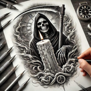 Świece - Free tattoo design ideas ai genereted - inkby.ai