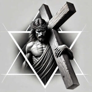 jesus-holy-love-tattoo – tattoo design ideas free ai generated – high-contrast – for-arm – Gallery: jesus-inkby-ai