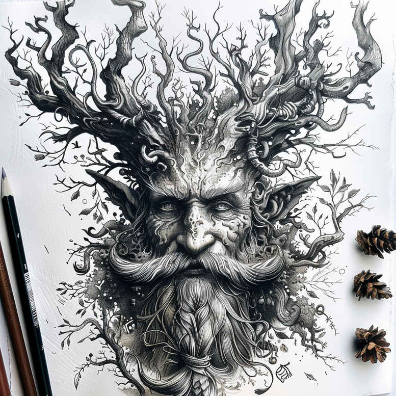 lion-with-feathers – tattoo design ideas free ai generated – neotraditional-subtle-tone – for-sternum – Gallery: lions-inkby-ai