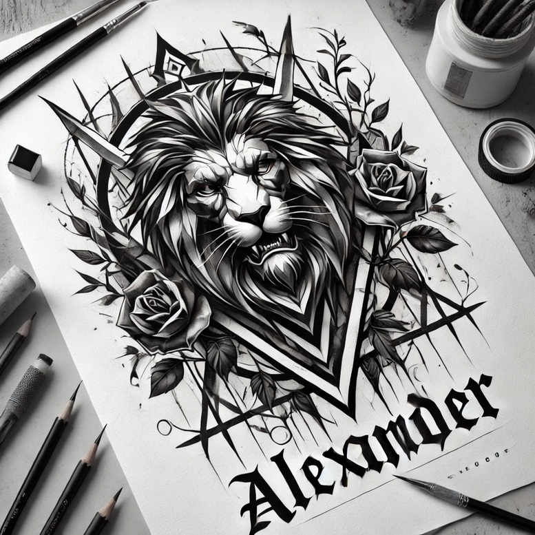 lions tattoo design ideas saturated hues majestic meaning courage