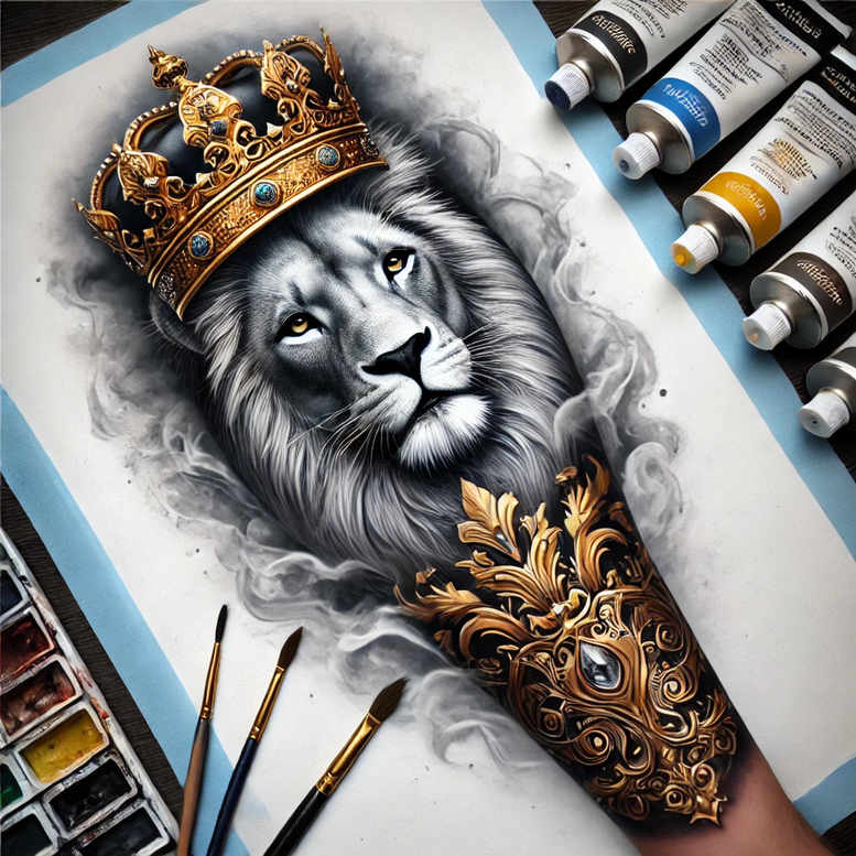 lions tattoo design ideas moody protective for lower back