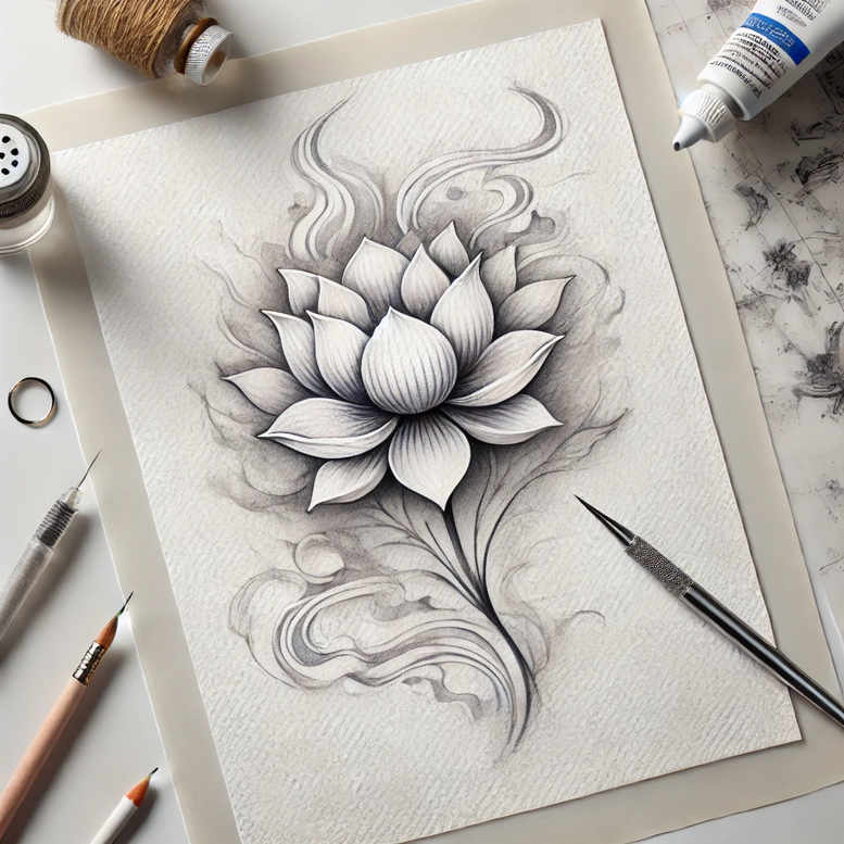 lotuses tattoo design ideas ultra-thin serene resilience and power