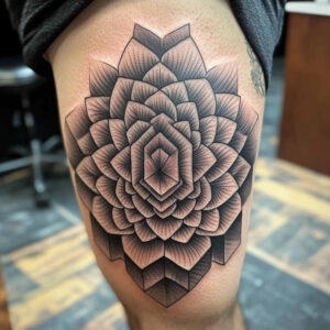 centered – tattoo design ideas free ai generated – fine-line – for-biceps – Gallery: mandalas-and-similar-inkby-ai