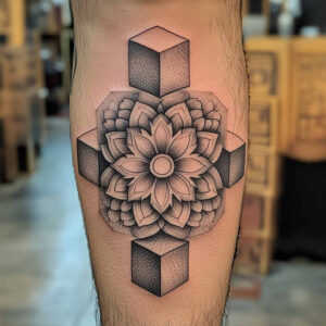 continuous-pattern – tattoo design ideas free ai generated – fine-line – for-side – Gallery: mandalas-and-similar-inkby-ai