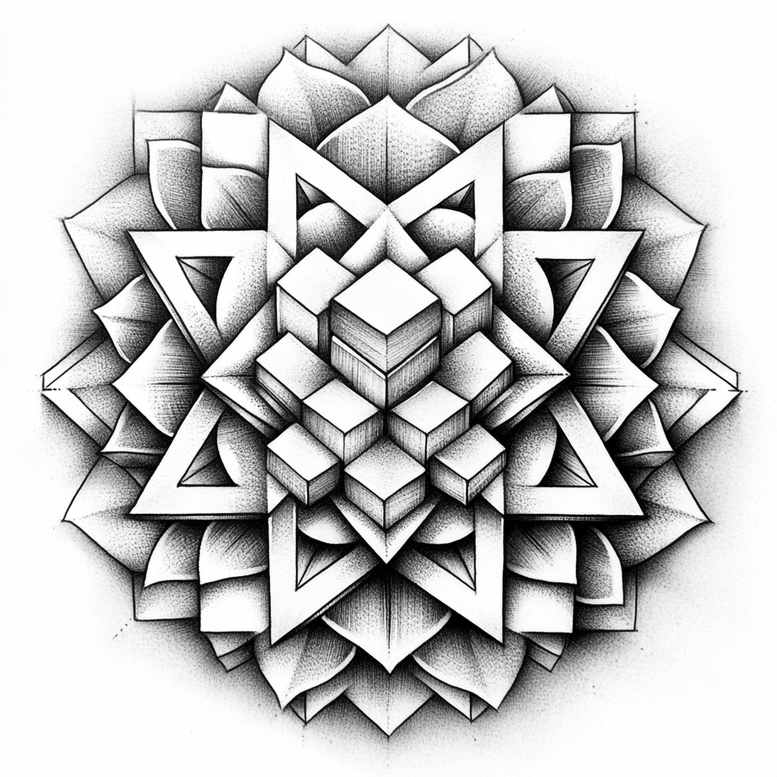 cosmic – tattoo design ideas free ai generated – micro-mandala – for-calf – Gallery: mandalas-and-similar-inkby-ai