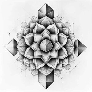 geometric-lace – tattoo design ideas free ai generated – patterned – for-stomach – Gallery: mandalas-and-similar-inkby-ai