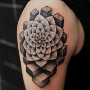 ornate-circle – tattoo design ideas free ai generated – ornamental-swirl – for-full-back – Gallery: mandalas-and-similar-inkby-ai