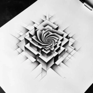 radiating-symmetry – tattoo design ideas free ai generated – artistic-swirl – for-stomach – Gallery: mandalas-and-similar-inkby-ai