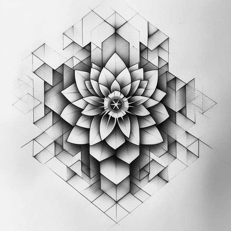 mandalas-and-similar tattoo design ideas ornamental rays geometric patterns for shoulder