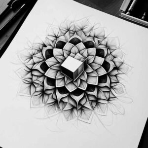 mandalas-and-similar tattoo design ideas infinity motif ornamental for lower leg