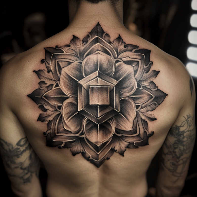mandalas-and-similar tattoo design ideas radiant center radial for back shoulder