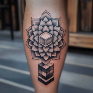 mandalas-and-similar tattoo design ideas mystic sacred geometry stands for courage
