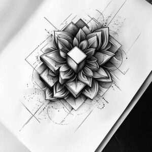 wavy-lines – tattoo design ideas free ai generated – continuous-pattern – for-hand – Gallery: mandalas-and-similar-inkby-ai