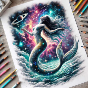 mystical-mermaid-surrealism-mystical-for-upper-back – tattoo design ideas free ai generated – Gallery: mermaids-inkby-ai