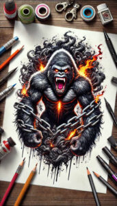monkey-emotional-tattoo-realism-photorealistic-drawing-for-nape – tattoo design ideas free ai generated – Gallery: monkeys-inkby-ai